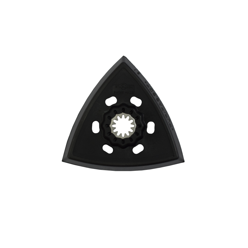 Delta sanding pad for multi tool with Velcro surface for abrasive sheets, STARLOCK mount, ABRABORO Delta sanding pad for multi tool with Velcro surface for abrasive sheets, STARLOCK mount, ABRABORO
