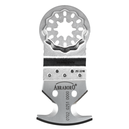 Multi-function cutter blade for multi tool, carpet, PVC, and roofing materials, STARLOCK mount, metal, ABRABORO