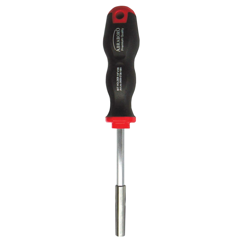 Magnētisks uzgaļu turētājs ar ergonomisku rokturi, 1/4" piedziņa, 100 mm, CrMoV tērauds, ABRABORO