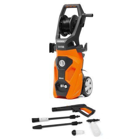 Augstspiediena mazgātājs DAEWOO DAW 550 2200W – 170 bar, 450 l/h, 8 m šļūtene, šļūtenes spole