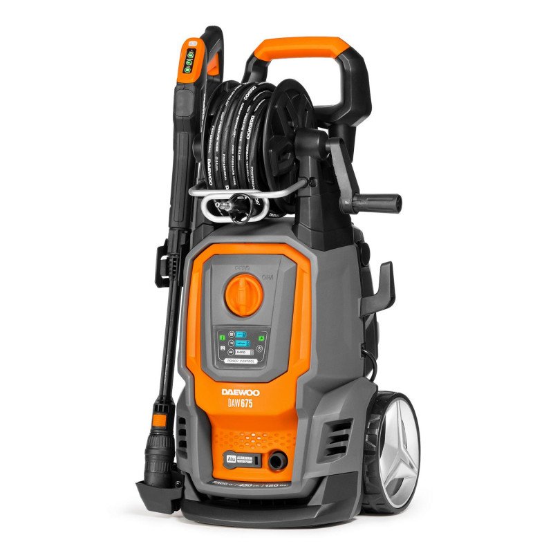 Мойка высокого давления DAEWOO DAW 675 2400 Вт – 180 бар, 450 л/ч, шланг 12 м, насадка 4-in-1