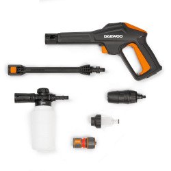 Augstspiediena mazgātājs DAEWOO DAW 675 2400W – 180 bar, 450 l/h, 12 m šļūtene, 4-in-1 uzgalis