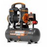 Bezeļļas kompresors DAEWOO DAC 180S 0,9 kW, 170 l/min, 8 bar, 8 l resīvers, 2 cilindri, bezoglīšu motors, zems trokšņa līmenis,