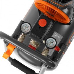 Безмасляный компрессор DAEWOO DAC 240S 1,45 кВт 250 л/мин 8 бар 24 л, 2 цилиндра, безщёточный двигатель, 2 быстросъёма, низкий ш