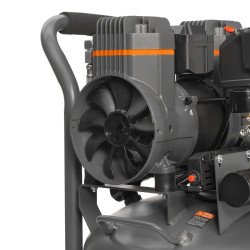Безмасляный компрессор DAEWOO DAC 250SV 1,45 кВт 250 л/мин 8 бар 30 л, 2 цилиндра, 2 манометра, IP21, колёса