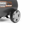 Bezeļļas kompresors DAEWOO DAC 480S 2,9 kW 500 l/min 8 bar 50 l resīvers, 4 cilindri, 2 motori, 2 ātrie savienojumi, IP21, riteņ