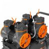 Oil-free compressor DAEWOO DAC 480S 2.9 kW 500 l/min 8 bar 50 l tank, 4 cylinders, 2 motors, 2 quick outlets, IP21, wheels