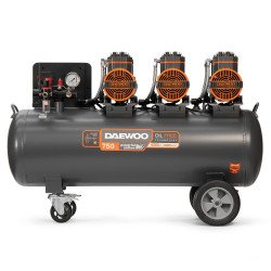 Oil-free compressor DAEWOO DAC 720S 4.35 kW 750 l/min 8 bar 100 l tank, 6 cylinders, LCD controller, dryer, IP21, wheels