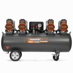 Oil-free compressor DAEWOO DAC 1000S 5.8 kW 1000 l/min 8 bar 120 l tank, 8 cylinders, 400 V, LCD controller, dryer, IP21