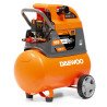Gaisa kompresors DAEWOO DAC 24D 1,5 kW 169 l/min 8 bar 24 l resīvers, 2 manometri, 2 savienotāji, 230 V, riteņi, eļļas kontroles