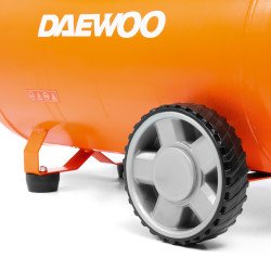 Gaisa kompresors DAEWOO DAC 24D 1,5 kW 169 l/min 8 bar 24 l resīvers, 2 manometri, 2 savienotāji, 230 V, riteņi, eļļas kontroles