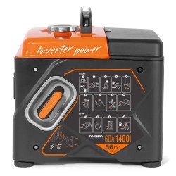 Инверторный бензиновый генератор DAEWOO GDA 1400i 1,2 кВт 230 В, номинал 1 кВт, USB 5 В, бак 3,2 л, медная обмотка