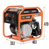 Inverter petrol generator DAEWOO GDA 3800i 3.8 kW 230 V, 3.5 kW rated power, 223 cm3, 8 l tank, copper winding