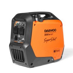 Invertora benzīna ģenerators DAEWOO GDA 2500Si 2,0 kW 230 V, 1,8 kW nominālā jauda, USB 5 V, 4 l tvertne, vara tinums