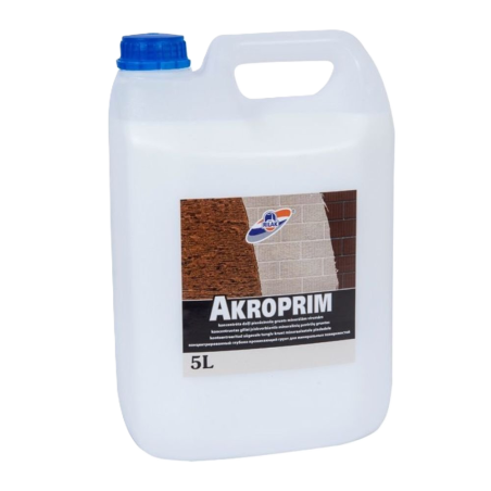 AKROPRIM deep-penetrating primer 1L 5L, concentrate for concrete, brick, plaster and plasterboard surfaces