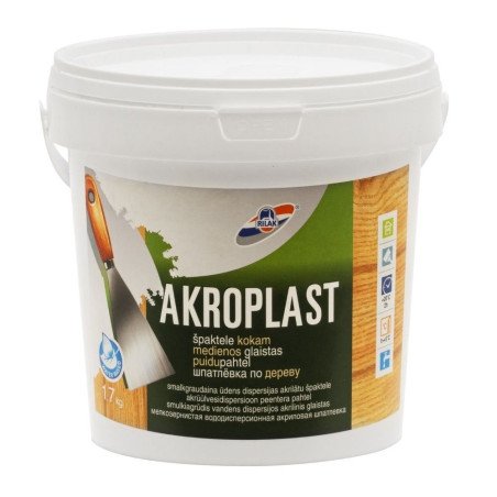 AKROPLAST шпатлевка по дереву, эластичная мелкозернистая для внутренних и наружных работ