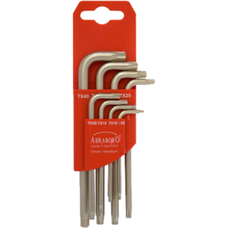 Torx L-veida garo atslēgu komplekts – 8 gabali,Набор торцевых ключей Torx Torx L-veida garo atslēgu komplekts – 8 gabali,Набор торцевых ключей Torx