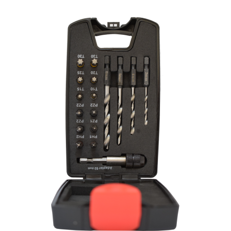 17 pcs Wood Drill and Bit Set – Versatile and Precise