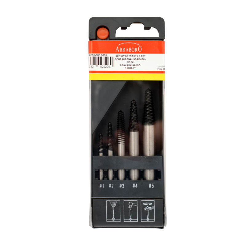 Screw Extractor Set 5 pcs – For Removing Stuck Screws