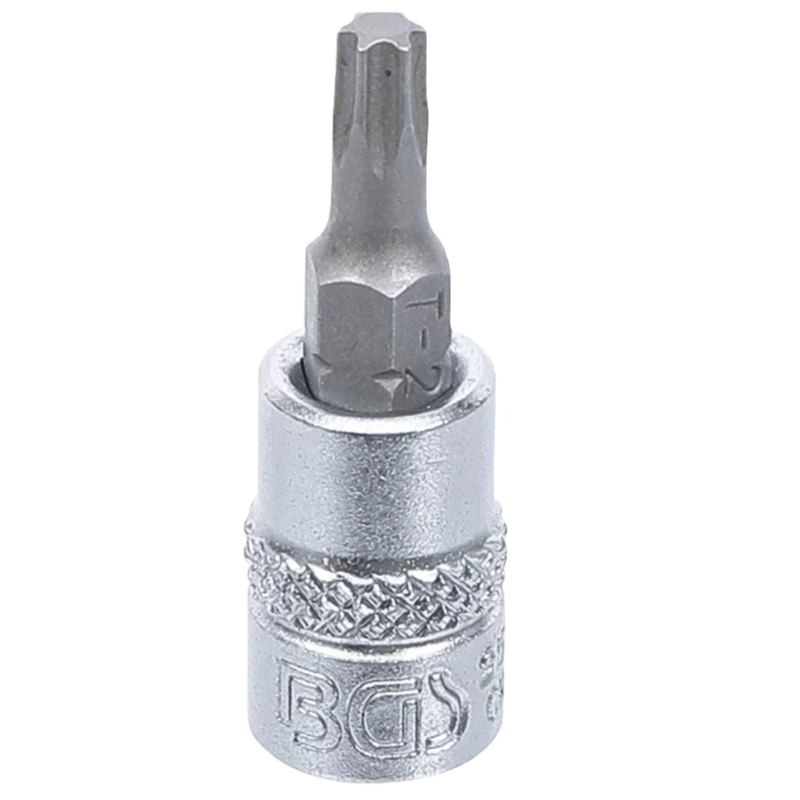 T-Star (Torx) uzgaļu uzmava BGS, 6,3 mm (1/4 colla), hromēta tērauda