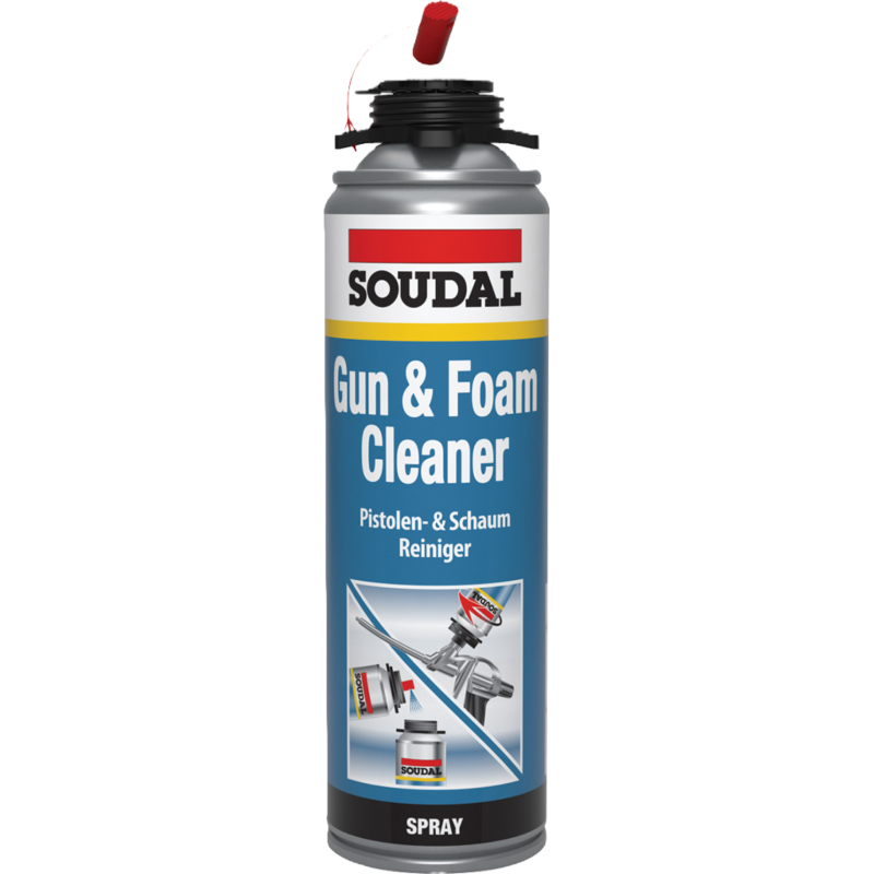 Soudal Gun & Foam Cleaner, 500 ml, tīrītājs poliuretāna putu pistolei un nesacietējušām putām