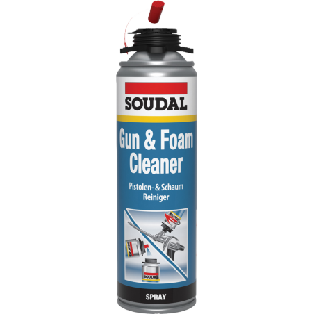 Soudal Gun & Foam Cleaner, 500 ml, tīrītājs poliuretāna putu pistolei un nesacietējušām putām