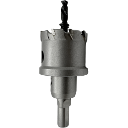 Karbīda kroņurbis metālam un kompozītiem, 10 mm kāts, centrurbis un  atspere, CT INOX