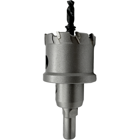 Karbīda kroņurbis metālam un kompozītiem, 10 mm kāts, centrurbis un  atspere, CT INOX