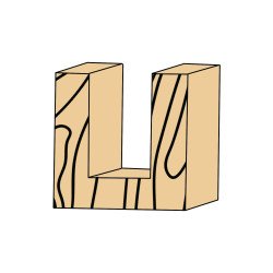 Straight Router Bit, TCT – 8 mm Shank