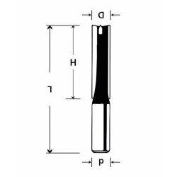 Фреза прямая plunge TCT, хвостовик 8 mm