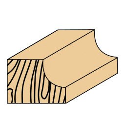 Фреза пазовая полукруглая с подшипником TCT 8 mm