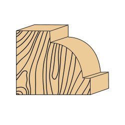 Фреза для калёвки с подшипником TCT 8 mm