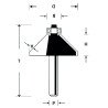 TCT Bevel Trim Router Bit – Precision Woodworking