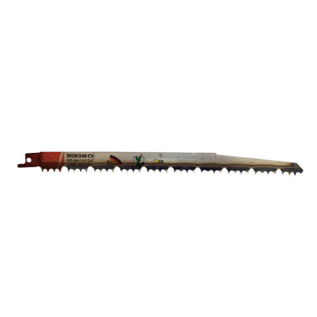 Reciprocating saw blade for green wood cutting, 240 mm, chrome vanadium steel