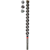 SDS Max concrete drill bits with 2, 3 and Y-cutter tips, Twinmax spiral, for reinforced concrete, ABRABORO