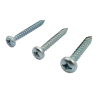 Wood screw with pan head, zinc-plated steel, for timber fastening applications