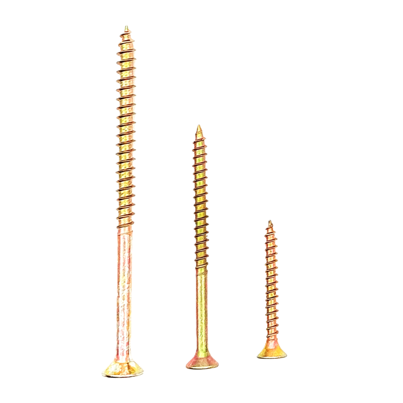 Universal wood screws with PZ drive, countersunk head and yellow zinc coating