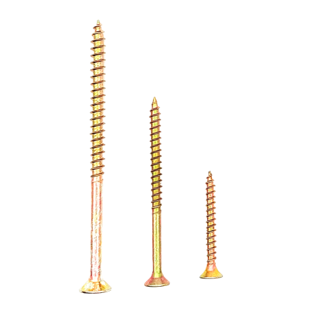Universal wood screws with PZ drive, countersunk head and yellow zinc coating