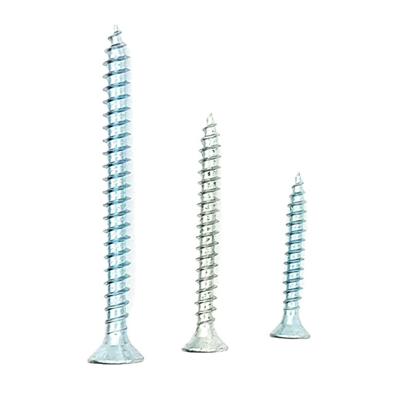 Universal wood screws with PZ drive and full thread, zinc coated stee