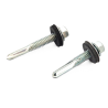 Self-drilling screw with hex head and EPDM washer, zinc-plated steel, for metal fastening