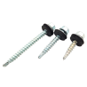 Self-drilling roofing screw with hex head and EPDM washer, 2 mm drill tip, zinc-plated steel