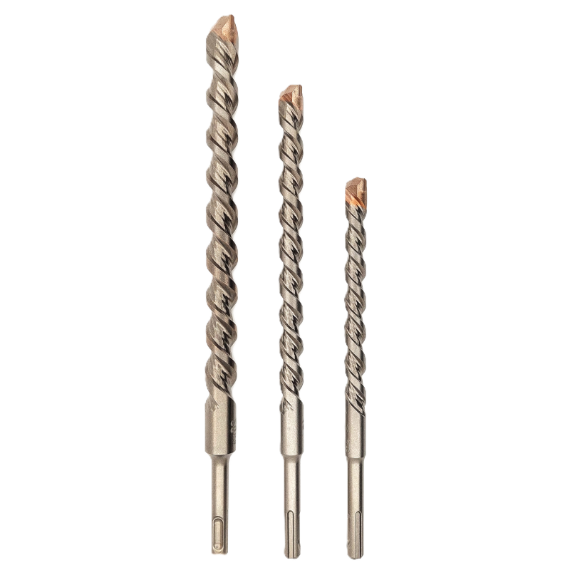 SDS Plus drill bit with profiled carbide tip, chrome-nickel steel, for granite and masonry, ABRABORO TWIXX SDS Plus drill bit with profiled carbide tip, chrome-nickel steel, for granite and masonry, ABRABORO TWIXX