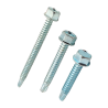 Self-drilling screw with hex head, zinc-plated steel, for metal fastening, DIN 7504K