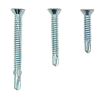 Self-drilling screw with countersunk head, zinc-plated steel, for metal fastening, DIN 7504P