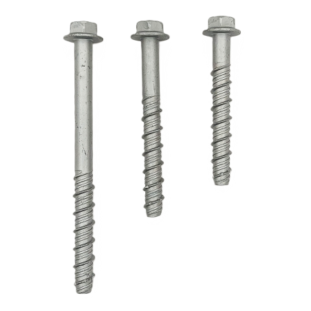 Concrete screw with hex head, special thread for direct fastening in concrete, zinc-plated steel