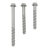 Concrete screw with hex head, special thread for direct fastening in concrete, zinc-plated steel