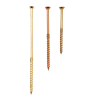 Construction screw with Torx countersunk head for wood joints, zinc-coated steel