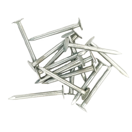 Jumta papes naglas ar platu galvu bitumena segumiem, cinkots tērauds