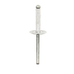 Alumīnija kniede ar platu galvu, ASL – plāniem un mīkstiem materiāliem (Ø4,0–4,8 mm × 10–24 mm)