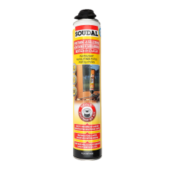 Poliuretāna pistoles putas montāžai un izolācijai, SOUDAL, dzelteni-sarkana kanna